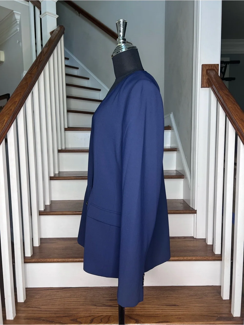 J.Crew French Girl Double Breasted Blazer Navy Blue Size 16